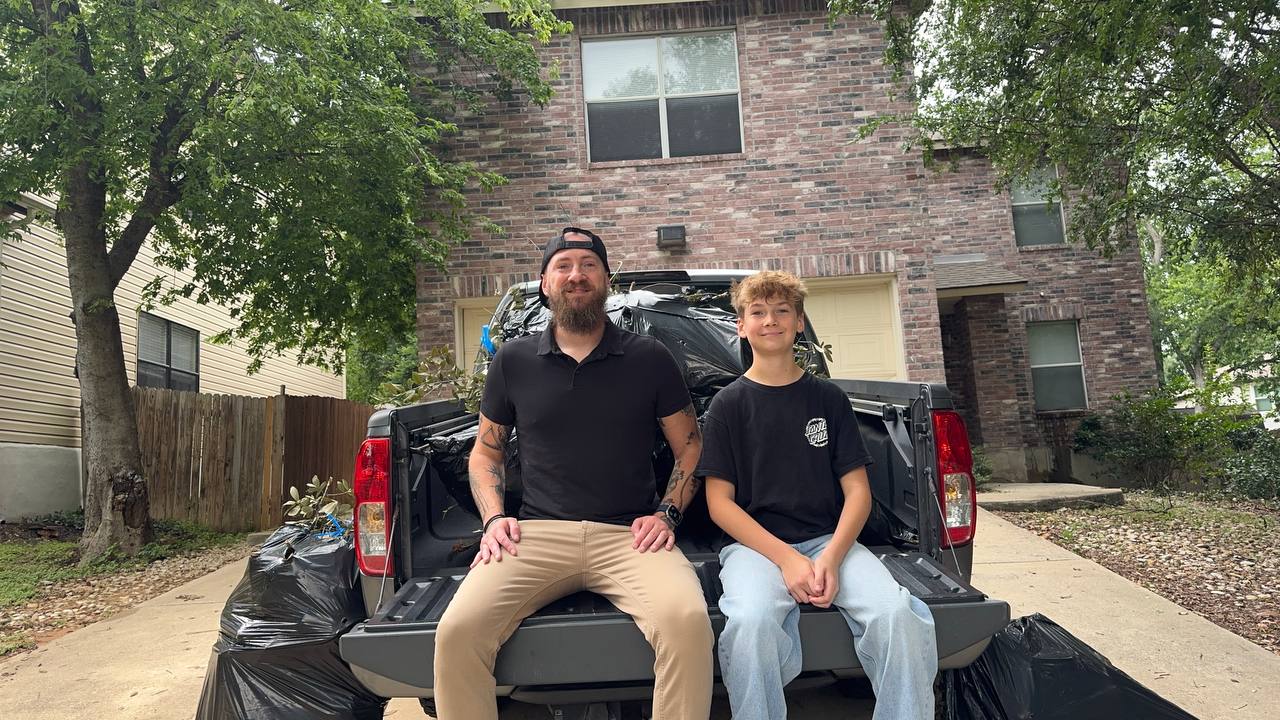 Derek Anderson and son — 17 Junk Removal, Round Rock TX